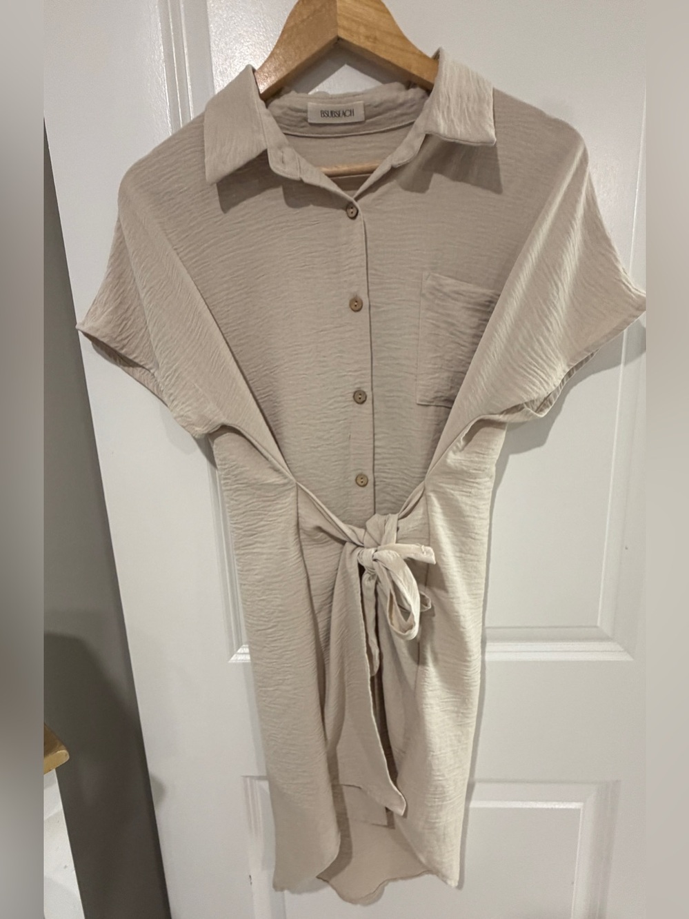 Bsubseach Womens Swimsuit Coverup Tie Beach Shirt Dresses